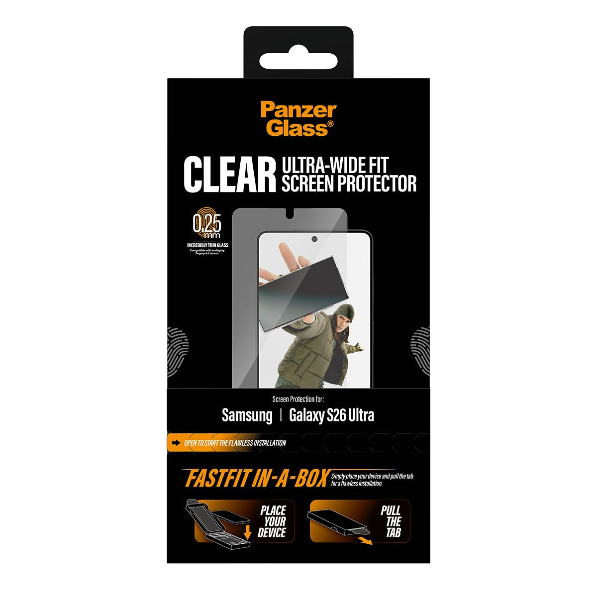 PanzerGlass® Skærmbeskyttelse Samsung Galaxy S26 Ultra | Ultra-Wide Fit m. FASTFIT IN-A-BOX
